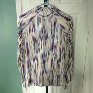 Athleta Multicolor Patterned Long Sleeve Shirt Size Large